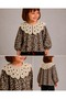Girl's Collared Leopard Patterned Bodysuit - 2