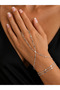 Women's Silver Color Sequined Thin Chain Şahmeran Bracelet - 2