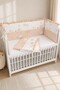 Coffee Ruffle 60X120 Furniture Crib Edge Protection Set - 4 Piece Dream Series - 8