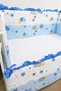 Blue Ruffled 80X130 Furniture Crib Protector Set - 4 Piece Dream Series - 3