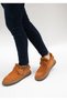 5518 Eren Shoes&Bag Genuine Leather Suede Fur Detailed Buckle Flat Heeled Women's Casual Shoes Real Leather Suede Tan - 8