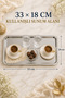 Premium Stainless Steel Presentation Tray 33X18 cm – Stylish Rectangular Tea and Coffee Serving Tray - 3