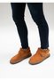 5518 Eren Shoes&Bag Genuine Leather Suede Fur Detailed Buckle Flat Heeled Women's Casual Shoes Real Leather Suede Tan - 5