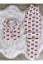 Bowknot Patterned Suede Shirt Collar Long Sleeve Pajama Set