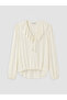 Özmarka New Season Ecru Tie-Neck Ruffle Blouse - 5