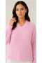 Asez Boutique Women's V-Neck Soft Textured Long Sleeve Knitwear Sweater