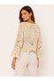 Asez Boutique Women's Floral Detailed Openwork Knitted Transparent Lace Knitwear Blouse - 2