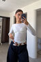 Stitch Detail Infinite Fabric Blouse - Ecru - 6