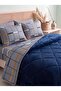 Colorful Tile Pattern Welsoft Double Sleeping Set |   Bedspread |   Double-Sided Duvet 195X215 Cm, 2 Pillowcases 50X70 Cm, Fitted Sheet |   Textured, Soft Set