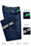 Men's Regular Fit Standard Cut Lycra Stonewashed Navy Blue Jeans – Flexible Cotton Jean 260098 - 2