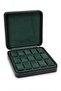 30×30×7 15 Compartments Zippered Wooden Case Watch Storage Box Khaki - 3