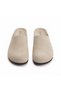 Mk410 Beige Genuine Suede Leather Full Covered Cork Sole Unisex Orthopedic Sabo Slippers - 8