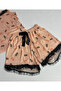 Shorts, Straps, Patterned Pajama Set - 4