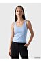 U Neck Women's Ribbed Tank Top (S6)