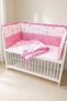 Pink Ruffled 70X130 Furniture Crib Edge Protector Set - 4 Piece Dream Series