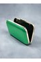 Grass Green Satin Silver Detailed Chain Strap Women's Evening Dress Bag Wedding Engagement Graduation - 4