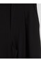 Black Regular Fit Women's Pleated Fabric Trousers - 7
