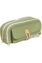 Kawaii Multi-Compartment Canvas Pencil Case Large Capacity Multi-Compartment Pencil Box with Purple and Green Options - 2