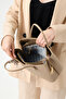 Women's Multi-Compartment Scarf Detailed Handbag - 5