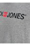 12137126 Jjecorp Logo Tee Ss Crew Neck Noos Men's T-shirt Light Gray Melange/slim Fit - 5