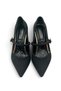 Matte Satingold Buckle Detailed Thin Heeled Shoes Stiletto 9 cm - 4