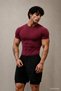 Unprinted Black Compression Stretch Fabric Body-Hugging Body Underwear T-Shirt Short Sleeve Gym Fitness