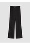 Vizyon New Season Black Women's Flared Trousers with Belted Waist - 5