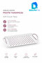 Soft Small Size Plastic Serving Tray with Handle, Dot Patterned, White Powder, Bpa Free