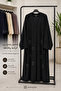 Women's Abaya with Soft Floral Embroidery and Elegant Detailing - 3