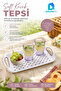 Soft Small Size Plastic Serving Tray with Handle, Dot Patterned, White Powder, Bpa Free - 4