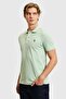 Mens Slim Fit Aqua Green Basic Polo T-Shirt - 3
