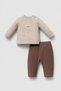 Baby Boy Brown Convivial Cotton 3-Piece Set - 3