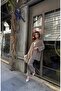 Women's Kimono Pants Set with Bead Embroidery on the Back and Tansel Tiril Fabric - 7