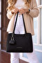 Women's Large Size Luxury Hand & Shoulder Bag Shopper with Mini Accessories - 6