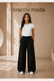 3-Piece Women's Sweatpants Black Gray Navy Blue Wide Leg Comfortable Cut Daily Use - 5