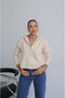 Cream Knitted Hooded Sweater Cardigan - 2