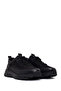 Men's Black Lace-Up Thick Soled Leather Casual Sneaker Wm680061Dk - 2
