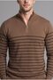 Standard Fit Half Zipper Striped Knitwear Sweater F1522Ax26Au - 5