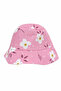 Floral Pattern Pink Kids Bucket Hat Summer Sunscreen Beach Hat