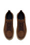 Men's Brown Lace-Up Thick Soled Nubuck Leather Sneaker Wm680045Dn - 4