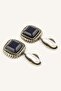 Geometric Shaped Textured Framed Dangle Women's Earrings I7148Axns - 3