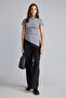 Fitted Short Sleeve Button Detailed Asymmetrical Half Turtleneck Basic Sweater I5005Ax26Au - 2