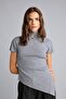 Fitted Short Sleeve Button Detailed Asymmetrical Half Turtleneck Basic Sweater I5005Ax26Au - 3