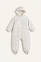 Water Repellent Hooded Patterned Astronaut Coat Baby Girl H3861A526Wn