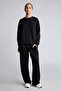 Oversize Low Shoulder Crew Neck Scuba Diver Fabric Basic Sweatshirt I9314Ax26Au - 2