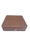 30×30×7 15 Compartments Zippered Wooden Case Watch Storage Box Brown - 4