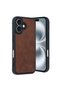 Apple iPhone 16 Compatible Case Aras Leather Cover - Tan - 4