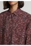 Boyfriend Fit Shirt Neck Printed Women's Multi-Colored Long Sleeve Shirt - 4