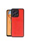 Realme Note 50 4g Compatible Case Aras Leather Cover - Red - 5