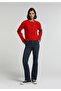 Regular Fit Round Neck Plain Women's Red Cardigan - 3